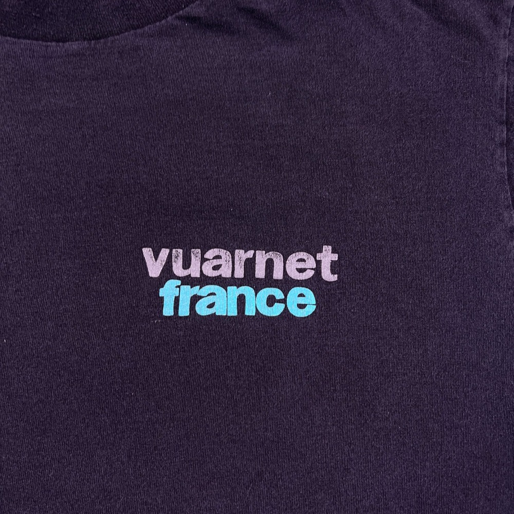 Vuarnet France Vintage Graphic T Shirt Mens XL Black 90s Single Stitch - Picture 5 of 11